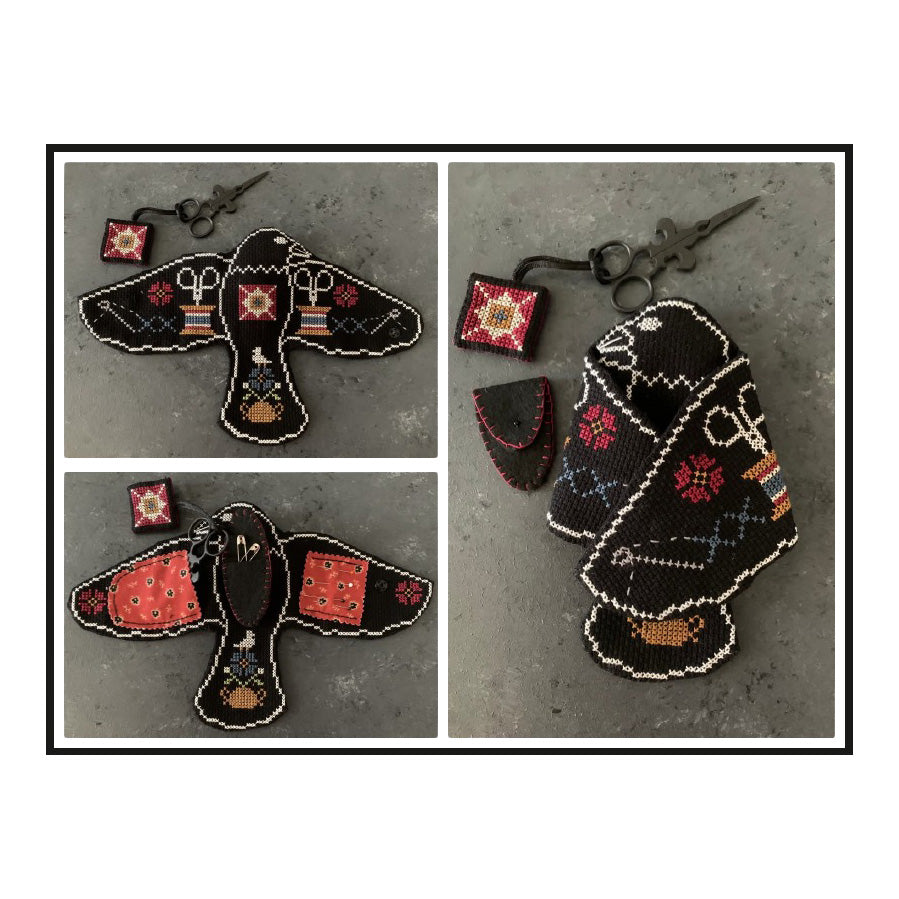 Twin Peak Primitives Crow Keepsake Cross Stitch Pattern