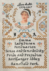 Twin Peak Primitives Jane Austen Quaker Cross Stitch Pattern