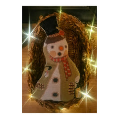 Twin Peak Primitives Snowman 2026 Cross Stitch Pattern