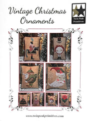 Twin Peaks Primitives Vintage Christmas Ornaments Cross Stitch Pattern