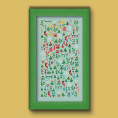 Una Buena Pieza Christmas Garden Cross Stitch Pattern