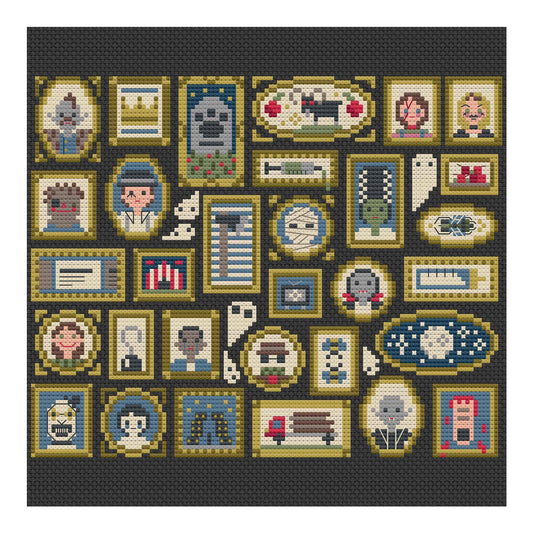 Una Buena Pieza Horror Movie Museum 2 Cross Stitch Pattern