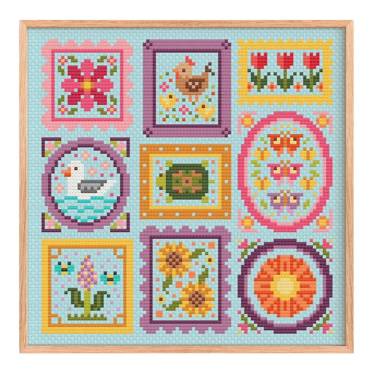 Una Buena Pieza Mini Frames Day Cross Stitch Pattern