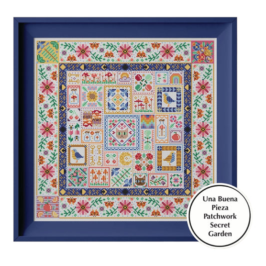Una Buena Pieza Patchwork Secret Garden Cross Stitch Pattern