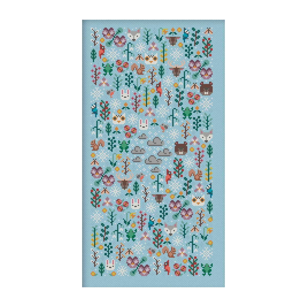 Una Buena Pieza Snow Garden Cross Stitch Pattern