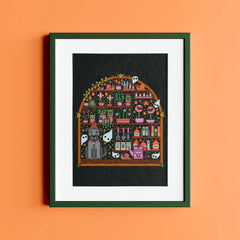 Una Buena Pieza Witchy Greenhouse Cross Stitch Pattern