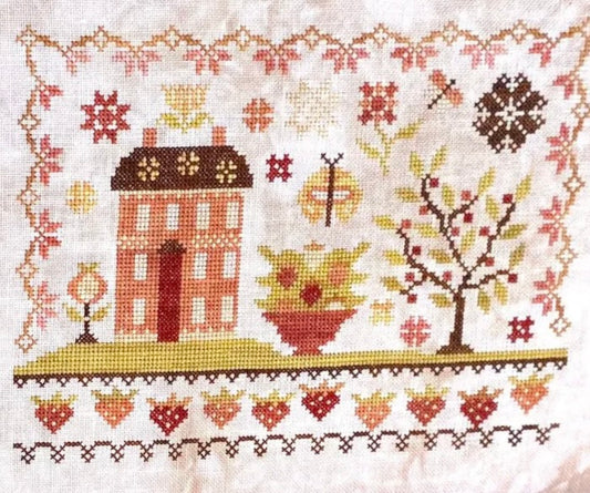 Blueberry Ridge Designs House on Strawberry Hill Cross Stitch Pattern