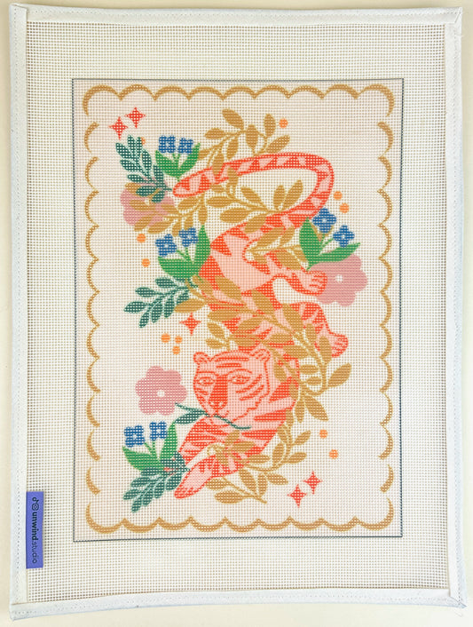 Unwind Studio Carole Hillman The Tiger Needlepoint Canvas