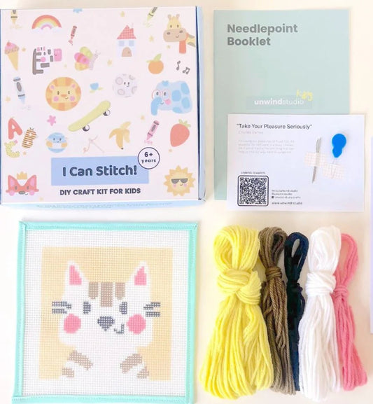 Unwind Studio Catie The Cat Needlepoint Kit