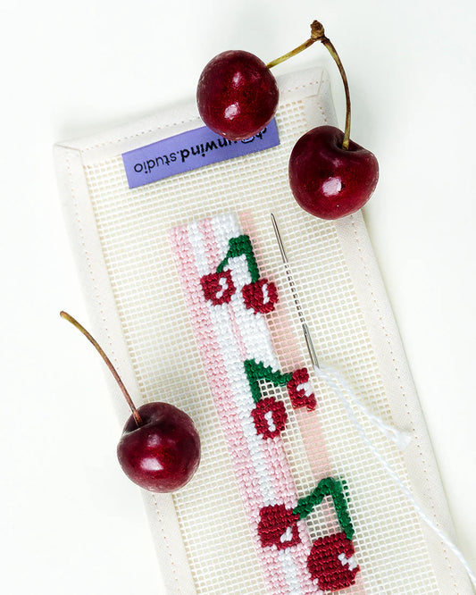 Unwind Studio Cherries Key Fob Needlepoint Kit