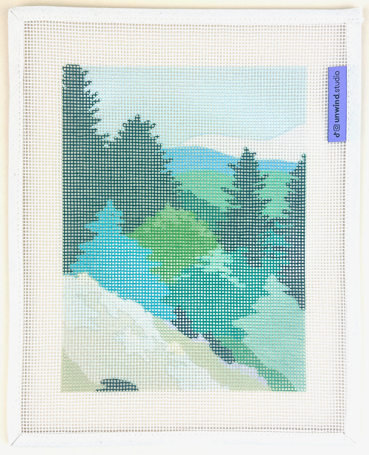 Unwind Studio Elizabeth Lang Mountain Spring Needlepoint Canvas