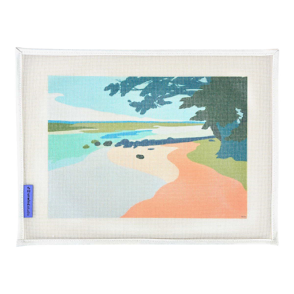 Unwind Studio Elizabeth Lang Pink Sands Needlepoint Canvas