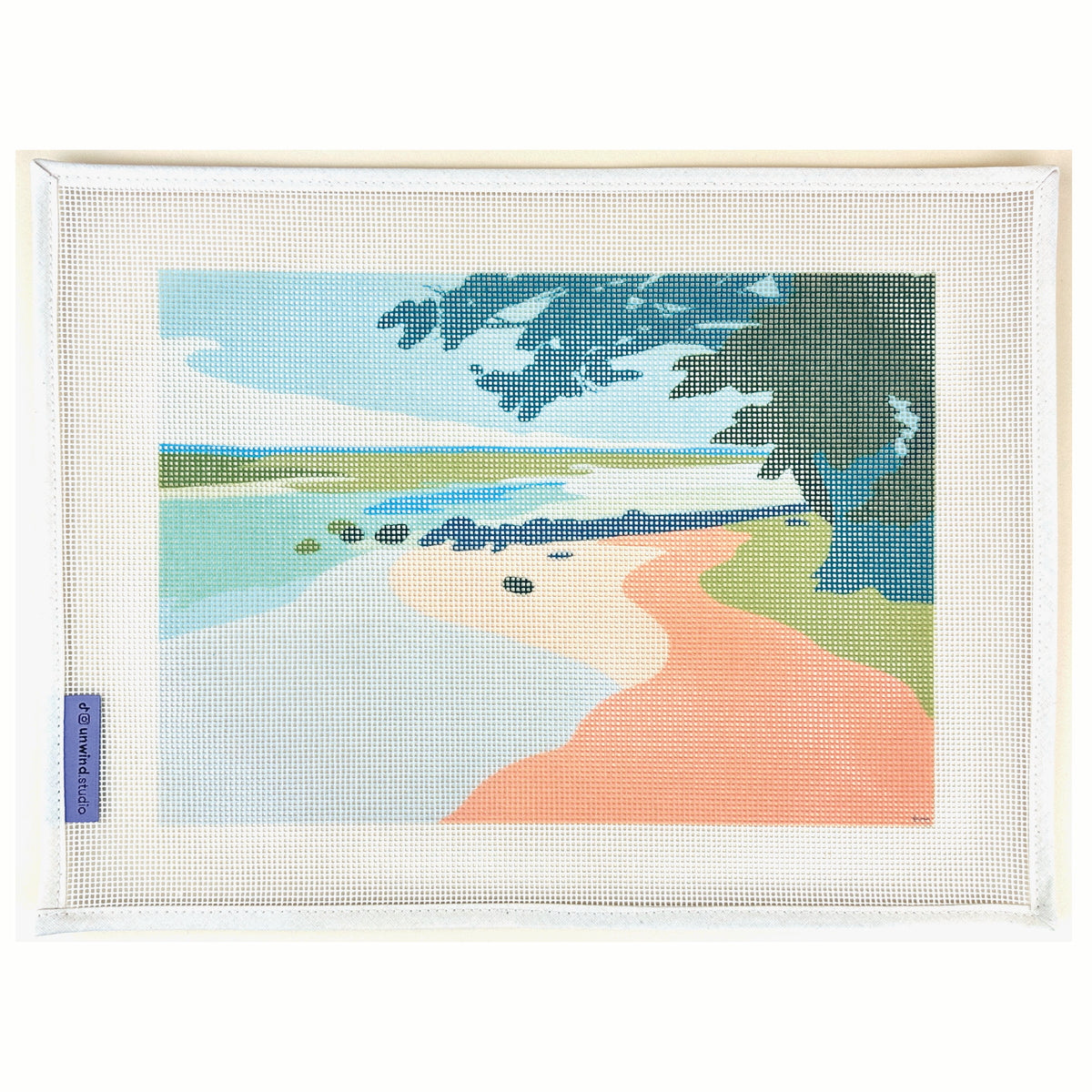 Unwind Studio Elizabeth Lang Pink Sands Needlepoint Canvas