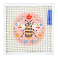 Unwind Studio Folk Bee Needlepoint Canvas