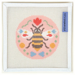 Unwind Studio Folk Bee Needlepoint Canvas
