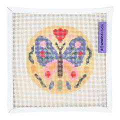 Unwind Studio Folk Butterfly Needlepoint Canvas