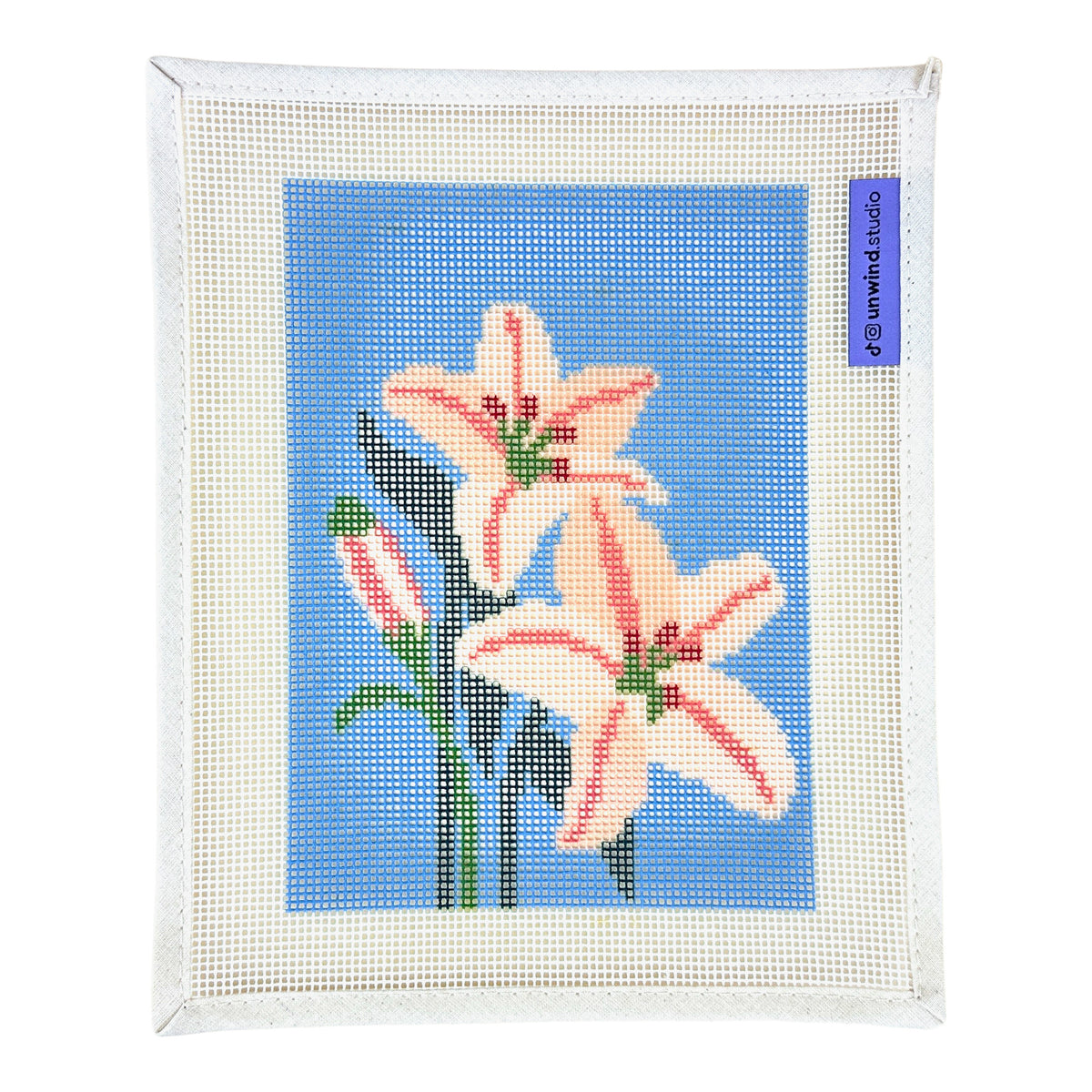 Unwind Studio Lilies Needlepoint Canvas