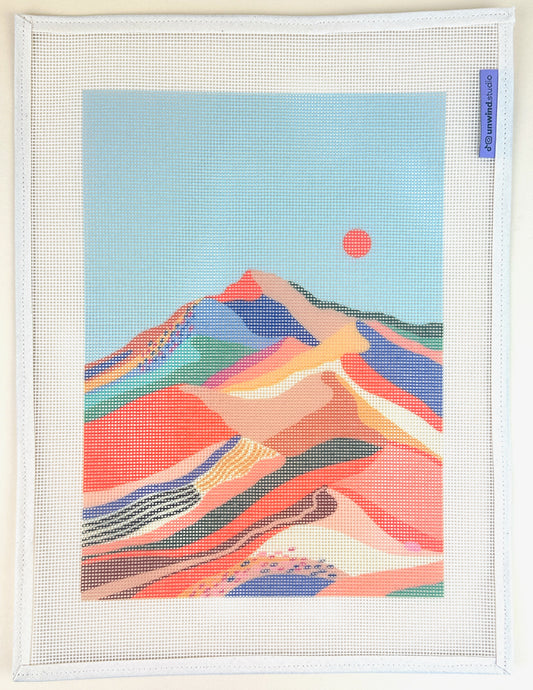 Unwind Studio Marina Ester Castaldo Blue Sand Needlepoint Canvas