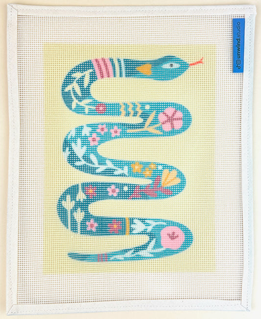 Unwind Studio Melissa Donne Floral Snake Needlepoint Canvas
