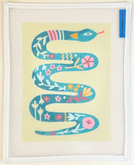 Unwind Studio Melissa Donne Floral Snake Needlepoint Canvas