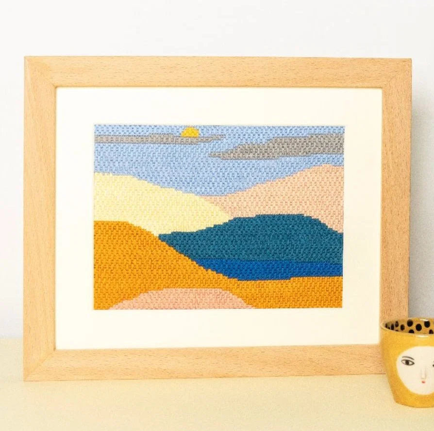 Unwind Studio Elizabeth Lang Peaceful Mountain Needlepoint Kit
