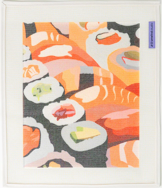 Unwind Studio Anca Putin Sushi Boat Needlepoint Canvas