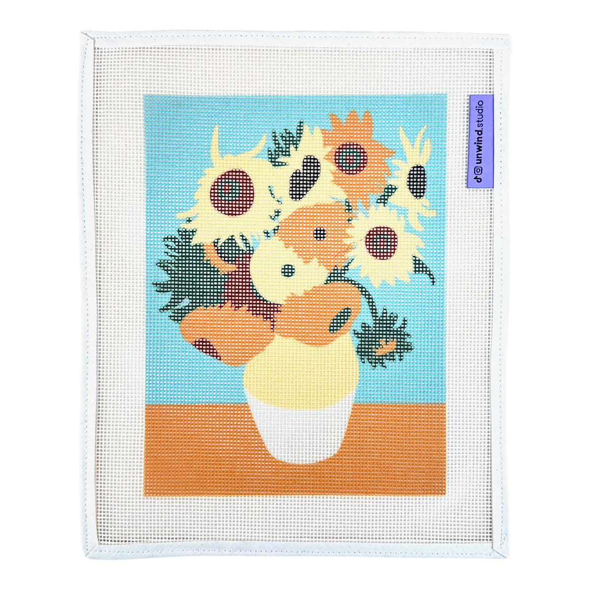 Unwind Studio Van Gogh Sunflowers Needlepoint Canvas