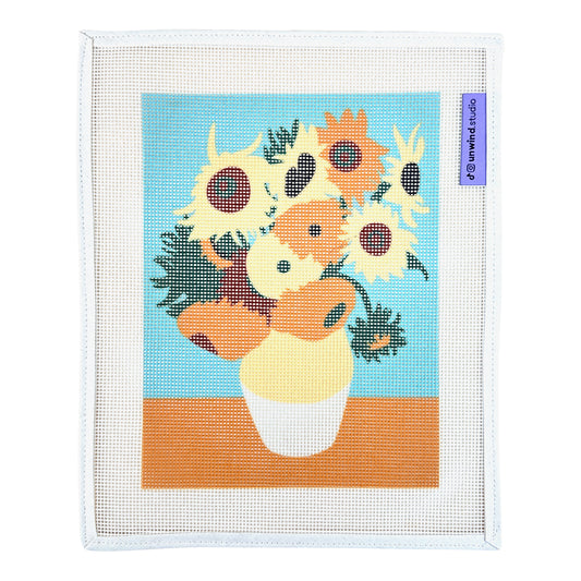 Unwind Studio Van Gogh Sunflowers Needlepoint Canvas
