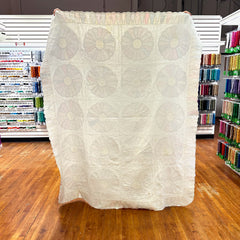 Vintage 1930s-40s Dresden Plate Patchwork Quilt with Ice Cream Cone Border