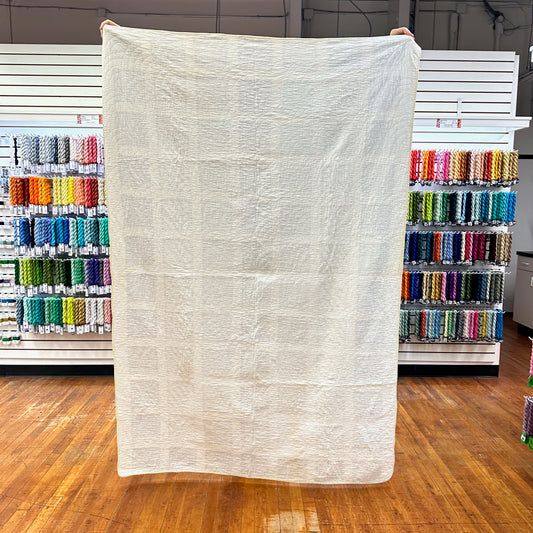 Vintage 1930s-40s Grid Flour Sack Patchwork Quilt