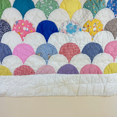 Vintage 1930s-40s Scalloped Patchwork Quilt