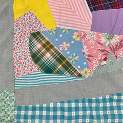Vintage 1940s-50s Crazy Quilt with Brocade Back