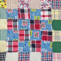 Vintage 1940s-50s 16 Patch Quilt