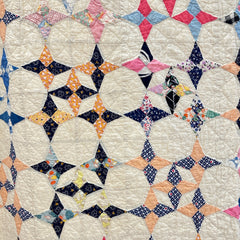 Vintage 1940s Four Point Star Patchwork Quilt