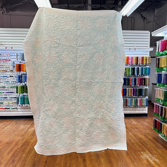 Vintage 1940s Star Flower Patchwork Quilt