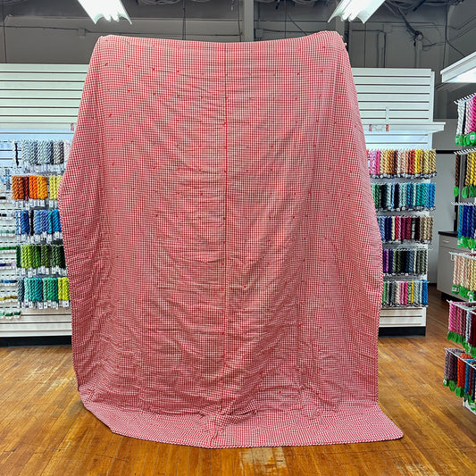 Vintage 1970s Denim Patchwork Quilt with Collected Patches