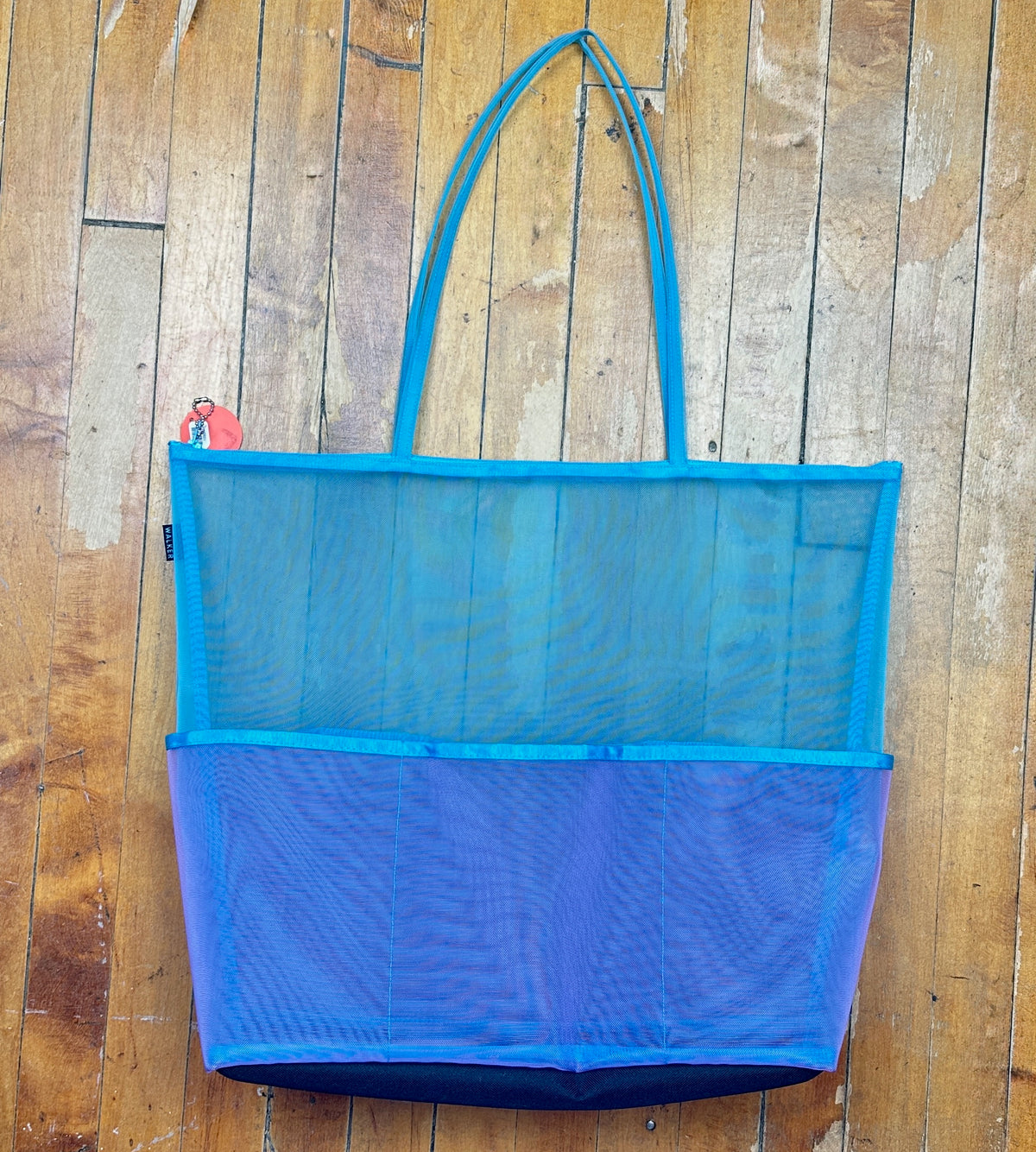 Walker Bags Large Sam Tote Bag - Aqua/Lilac