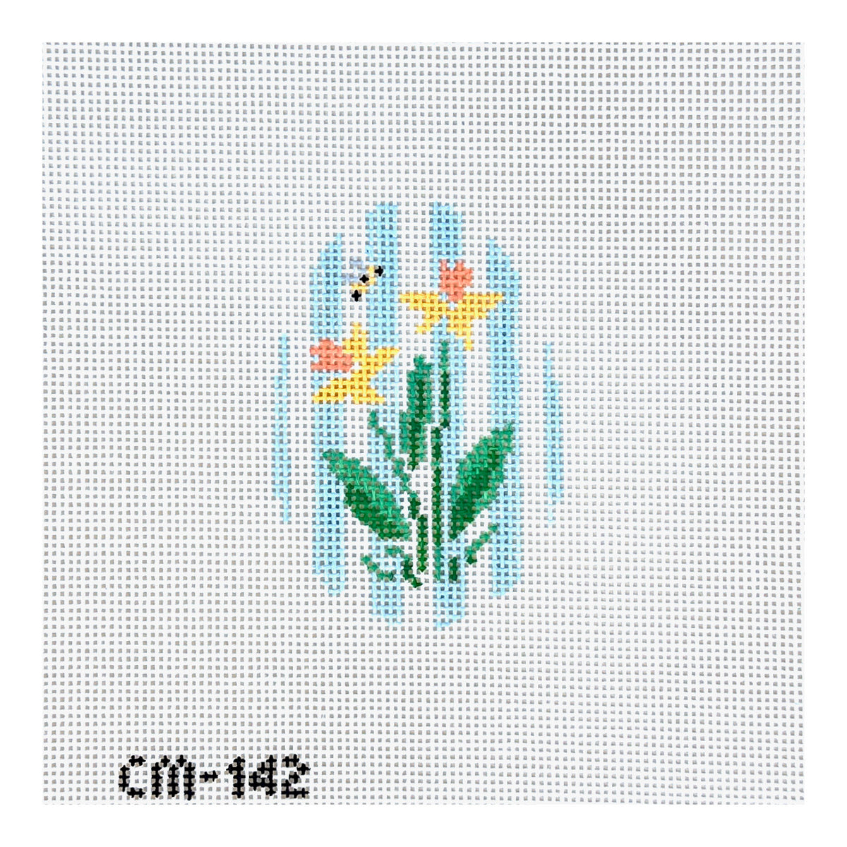Walker's Needlepoint Camilla Moss Daffodil Egg Needlepoint Canvas