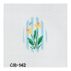Walker's Needlepoint Camilla Moss Daffodil Egg Needlepoint Canvas