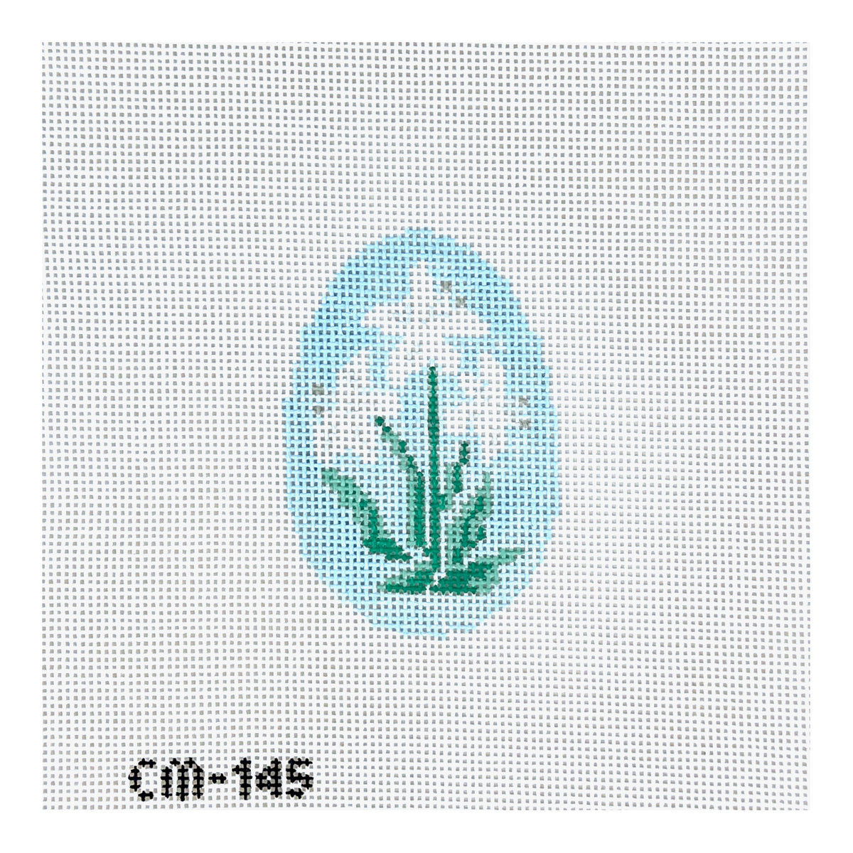 Walker's Needlepoint Camilla Moss White Lily Egg Needlepoint Canvas