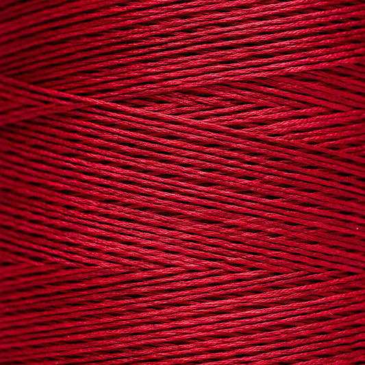 Close up of a red cotton embroidery floss from Weeks Dye Works, color 2258a Let Freedom Ring.