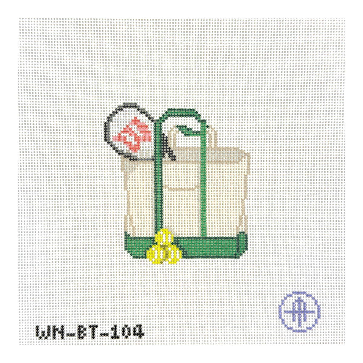 Wheelhaus Needlepoint 1-Love Tennis Boat Tote Needlepoint Canvas