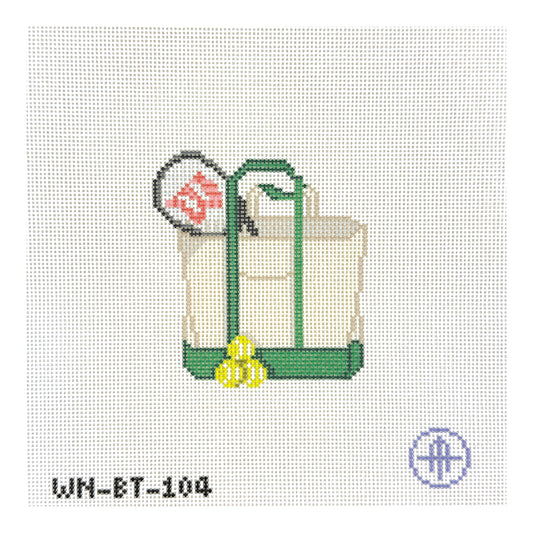 Wheelhaus Needlepoint 1-Love Tennis Boat Tote Needlepoint Canvas
