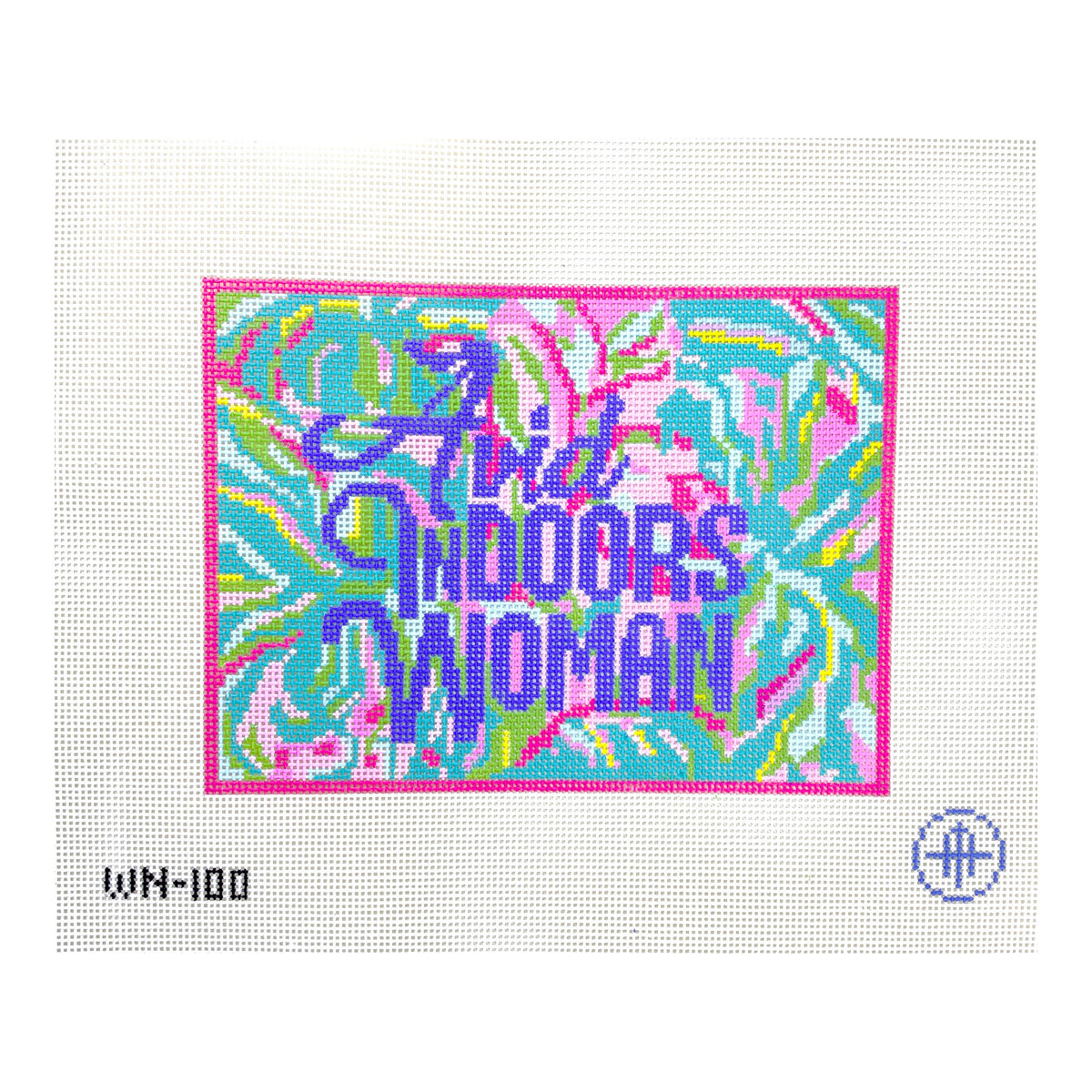 Wheelhaus Needlepoint Avid Indoors Woman Needlepoint Canvas