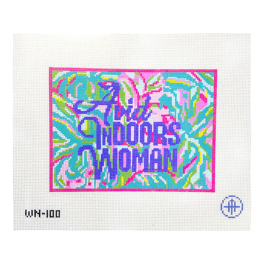 Wheelhaus Needlepoint Avid Indoors Woman Needlepoint Canvas