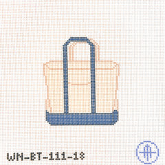 Wheelhaus Needlepoint Blue Boat Tote 18 Mesh Needlepoint Canvas