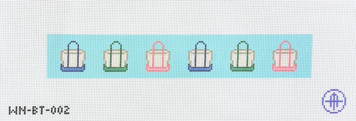 Wheelhaus Needlepoint Boat Tote Key Fob Needlepoint Canvas