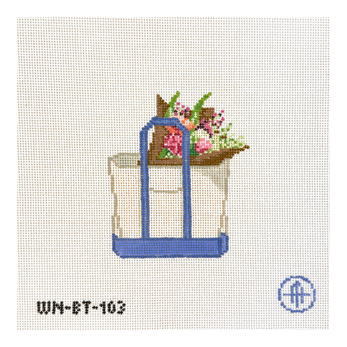 Wheelhaus Needlepoint Bouquet Boat Tote Needlepoint Canvas