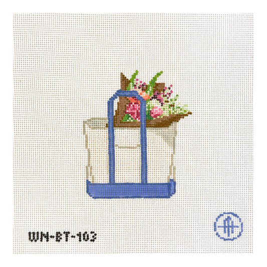 Wheelhaus Needlepoint Bouquet Boat Tote Needlepoint Canvas