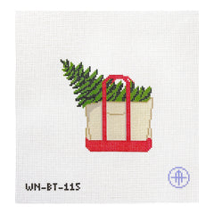 Wheelhaus Needlepoint Christmas Tree Boat Tote Needlepoint Canvas